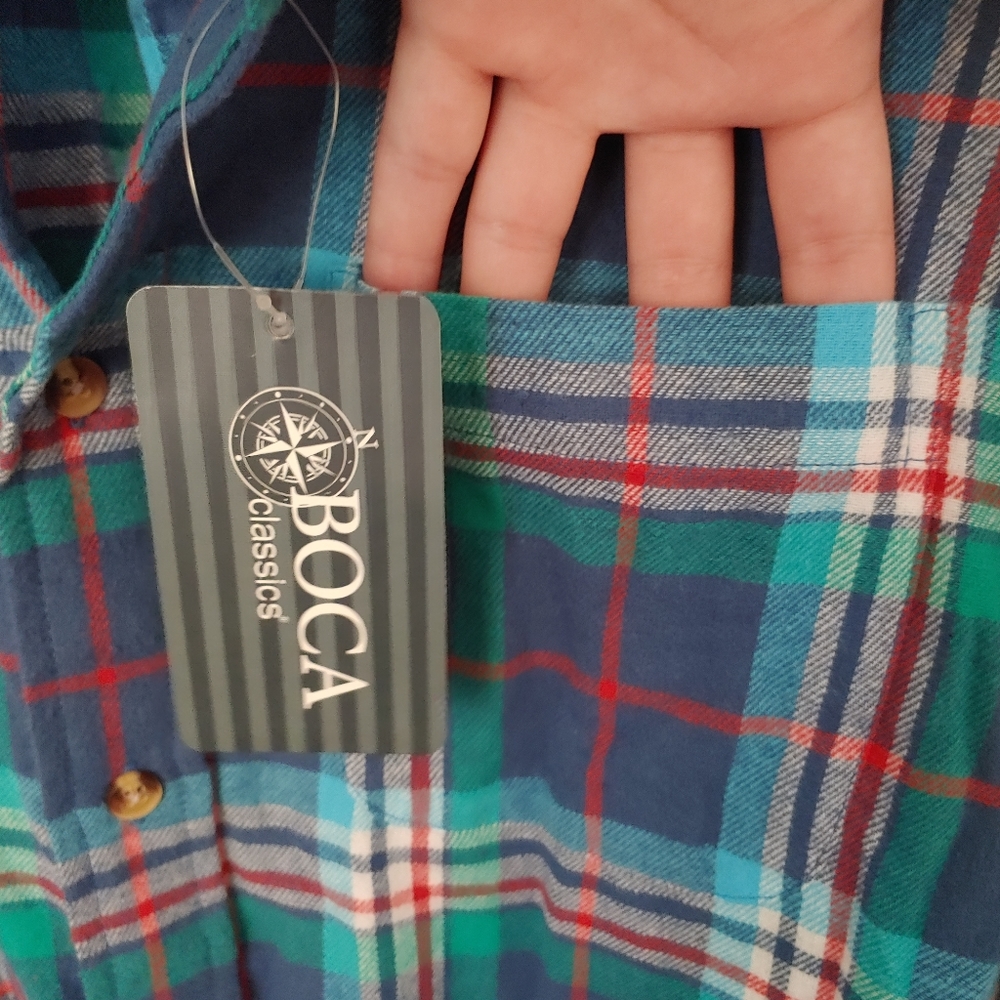NWT Plaid Flannel Shirt - Picture 3 of 4